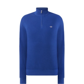 Shield Logo Half-Zip Micro Textured Sweatshirt