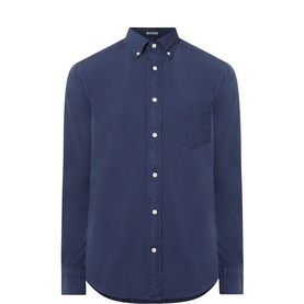 Logo Garment-Dyed Twill Shirt