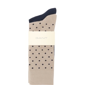 Two-Pack Logo Dot Mixed Socks