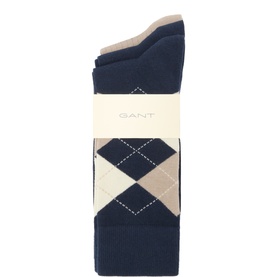 Three-Pack Logo Argyle Mixed Socks
