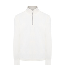 Micro-Textured Half-Zip Sweatshirt