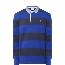Shield Logo Striped Rugby Shirt
