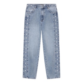 Floral Embroidery Jeans