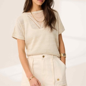 Sparkle Batwing Fine-Knit Sweater