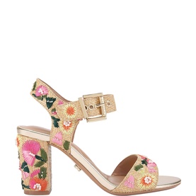 Sadie Embroidered Block Heels