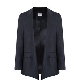 Euro Single-Breasted Open-Front Blazer