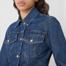 Strine Peplum Denim Jacket