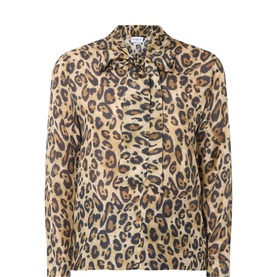 Nastro Silk Leopard Print Blouse