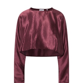 Esposto Crinkle Cropped Blouse