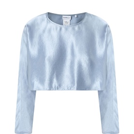 Esposto Crinkle Cropped Blouse