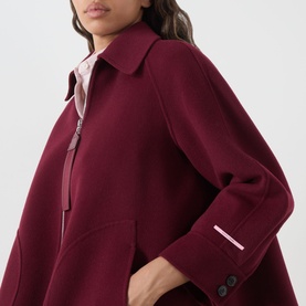 Saggina Double-Woven Peacoat