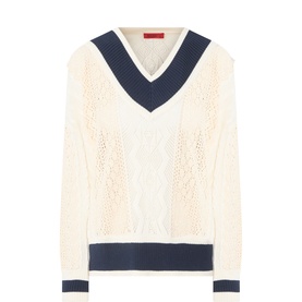 Pinne Lace Panel Sweater