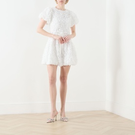 Petalscape Tulle Mini Dress