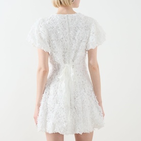 Petalscape Tulle Mini Dress