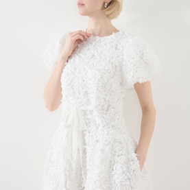Petalscape Tulle Mini Dress