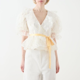 Margaux Spot Wrap Top
