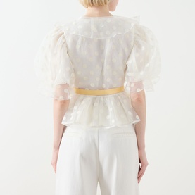 Margaux Spot Wrap Top