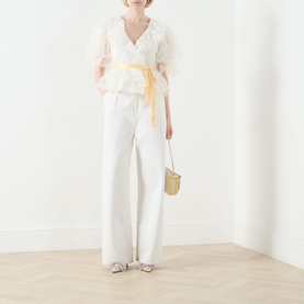 Margaux Spot Wrap Top