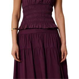 Tiered Hem Flared Skirt