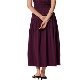Tiered Hem Flared Skirt