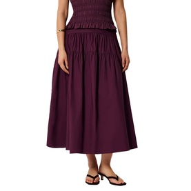 Tiered Hem Flared Skirt