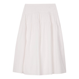 Tiered Hem Flared Skirt