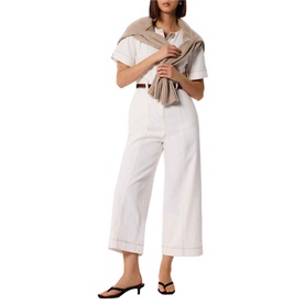 Button Front Wide Leg Jumpsuit