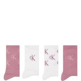 Four-Pack Logo Monogram Socks Gift Set
