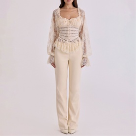 Cara Lace Peplum Top