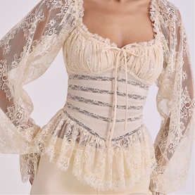 Cara Lace Peplum Top