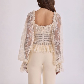 Cara Lace Peplum Top