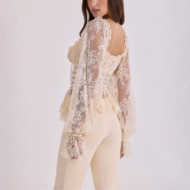 Cara Lace Peplum Top
