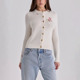 Daisie Floral Embroidered Cardigan
