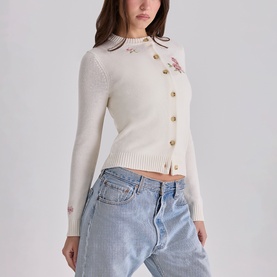 Daisie Floral Embroidered Cardigan