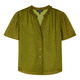 Dragonfly Ruffle Trim Blouse