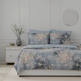 Lydia Floral Duvet Set Blue