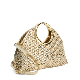 Earning Top Handle Woven Crossbody Bag