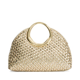 Earning Top Handle Woven Crossbody Bag