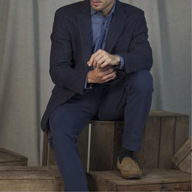 Ennis Herringbone Tweed Blazer