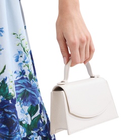 Leather Top Handle Clutch