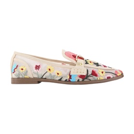 Madeline Embroidered Snaffle-Trim Loafers