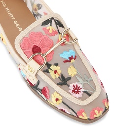 Madeline Embroidered Snaffle-Trim Loafers