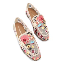 Madeline Embroidered Snaffle-Trim Loafers