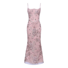 Naima Beaded Corset Dress