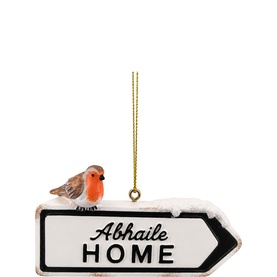 Abhaile Road Sign Christmas Tree Decoration