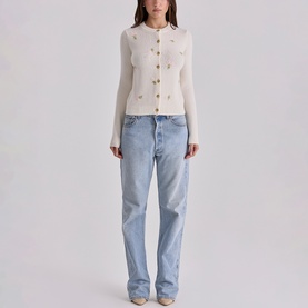 Poppie Wool Floral Embroidered Cardigan