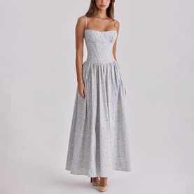 Rona Wildflower Print Lace-Up Dress