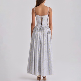 Rona Wildflower Print Lace-Up Dress