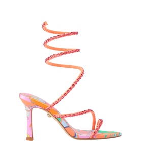Spiral Asymmetric 90 Heeled Sandals