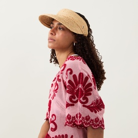Raffia Visor Cap